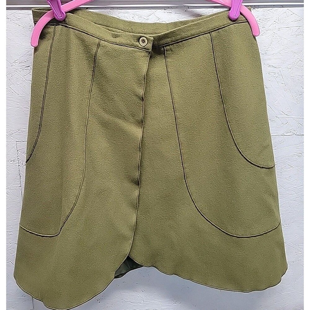 harve benard By Benard‎ Holtzman green vintage skirt size XL Lined